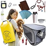 SAFETY PLUS 犬用防災セット ペット用 防災グッズ 犬 特大ケージ 災害グッズ 地震対策 避難グッズ 非常用持ち出し袋 防災士監修 ペットも一緒に避難 (イエロー, 犬用防災セット)