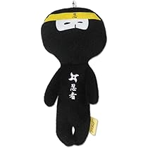 Amazon.co.jp: マスコット ゆきお 忍者 赤 ボールチェーン付き (黒