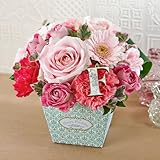 【日比谷花壇】誕生日 HAPPY BIRTHDAY イニシャルアレンジメント「F」 ピンク系