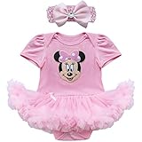(フィーショー)FEESHOW　ベビーちゃん　スーパーマン風　超カワイイ半袖ワンピース　チュチュスカート　ベビー服　ワンピース風ロンパース　オシャレガール　新生児　0-9ヶ月　ヘアバンド付き　2点セッ