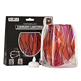 (DORIS) LEDキャンドルライト ゆらぎ【ルミナリーランタン アクアプラントレッド】 水で灯すLEDキャンドルランタン 幅13×奥行8×高さ15.5(cm) (アクアプラントレッド)