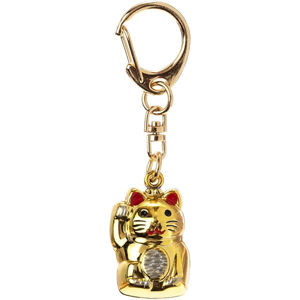 Amazon.co.jp: ノーブランド品 キーホルダー 招き猫キーホルダー 鈴