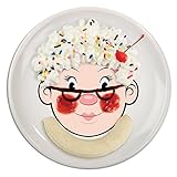 Fred & Friends MRS FOOD FACE Kids' Ceramic Dinner Plate