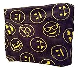Black and Gold Emoji Blanket Christmas Throw Blanket Home Deco Bedroom Decorations Adult Travel Flee