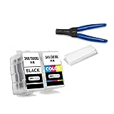 【SEASKY】 BC-360XL ブラック BC-361XL 3色カラー 染料 4色セット 大容量 【工具付き】 キヤノン Canon プリンター用 詰め替えインク 残量表示機能付 360 361 純正カートリッジ対応 補充用 インク ISO9001認証工場 PIXUS TS5430 TS5330 (BC-360 BC-361 BC-360XLBK)