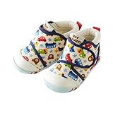 ホットビスケッツ マルチチェック＆ドット ファーストベビーシューズ (12.5cm, ブルー（15）)
