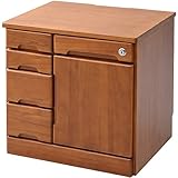 山善(YAMAZEN) 木製 電話台 引き出し 木製 鍵付き 50幅 HLFX-5050K