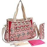 ［キロフライ］kiloflyベビーボヘミアンおむつ袋バリューセット、クロスボディストラップ、ベビーカーフック