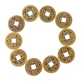 Kicode 10個 中国王朝の時間 銅コイン スワップアンティークメタルのために