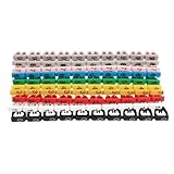 uxcell ワイヤーケーブルマーカーコード　管理キット　ケーブル管理パネル　プラスチック製　カラフル