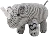Estella Hand Knit Organic Rhino Rattle Baby Toy by Estella, Designed for Children