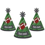 End Zone – Football – Mini円錐ベビーシャワーまたは誕生日パーティー帽子 – スモールLittle Party Hats – 10のセット