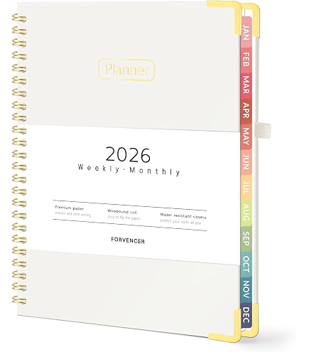 Weekly Monthly Agenda Book For Students 2025-2026 Academic Planner - Weekly & Monthly Hardcover Agenda For Students & Teachers, A5 Size Teacher Lesson Planner