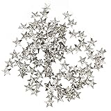 SODIAL(R)100 X シルバースターリベット バッグ/靴/手袋用 10mm