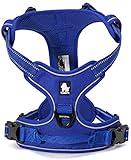 cocomall 犬用ハーネス 犬用胴輪 ドッグ ペット用品 お出かけハーネス 3M反射材料 訓練 ナイロン製 小型犬、中型犬、大型犬に向け 通気性 調節可能 おしゃれ (XS, ライトブルー)