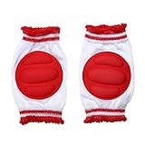 Domybest　ベビー　膝パッド　膝プロテクター　ニーパッド　膝用サポーター　滑り止め　レッグウォーマー　赤ちゃん　5色選べる (レッド)