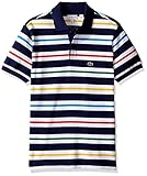 Lacoste Little Boys' Short Sleeve Multi Color Stripe Polo Shirt Penumbra/Multico 6 [並行輸入品]