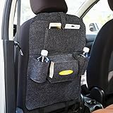 TangQI カーポケット シートバック 車内小物整理 取付簡単 車用バックシートポケット 車内収納ケース　 高容量 チャイルドシート 携帯電話収納可 カーアクセサリー 　愛車のシートの傷、汚れ防止 