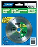 Norton 2793 4-Inch Dry or Wet Cutting Continuous Rim Diamond Saw Blade with 5/8-Inch Arbor for Tile 