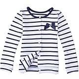 arina house(アリーナハウス) ボーダーが可愛い胸元リボン付カーディガン ネイビー130ｃｍ