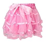 Lovoski ガール　レース　ショート　スカート　子供　プリンセス　ファッション　ソリッド　カラー　ポンチョ　　誕生日　プレゼント　全5色 - ピンク