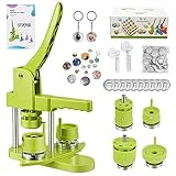 缶バッジマシーン 【2025革新磁気吸着回転】32mm 58mm金型 缶バッジメーカー 磁気吸着回転式 2サイズ 金型交換便利 マグネット吸着 回転式 操作簡単 組立不要 バッジ素材200個付き 缶バッヂ製造機 缶バッヂ製造機 小型 軽量 DIYのおもちゃ 手芸 手づくり 入学祝いプレゼント