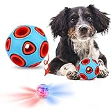 Akizora 犬おもちゃ 犬用光るおもちゃ 犬噛むおもちゃ 犬用ボール ストレス解消 歯磨き 運動不足対策 中型 大型犬