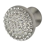 Wisdomストーン4212sn-c Vivaciteサテンニッケルwith Clearクリスタルキャビネットノブ、1 – 1 / 4 "