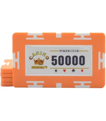 Amazon | MRC 5個 金種 長方形 ポーカーチッププラーク $100000 レッド