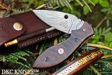 外交官dkc-38ダマスカス折りたたみポケットナイフ7.5 "長い、4 " Folded 4ozポケットナイフDKC Knives