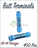 パラダイスHarbor突合せ端子クリンプ端子ワイヤButt電気ワイヤクリンプコネクターブルーナイロン絶縁16 – 14ゲージ PHBTCWCSTB4