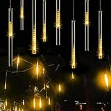 LINSAM 540LEDスノードロップライト イルミネーションストリングライト 流星 50cm 10本セット クリスマス装飾ライト ウォームホワイト
