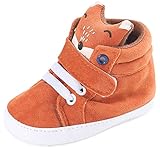 C-Princess ベビー ファーストシューズ ブーツ ハイカット スニーカー 赤ちゃん 靴 狐柄 かわいいキッズ 男の子 女の子 秋冬 防寒 カジュアル 12cm