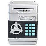 MyLifeUNIT 電子パスワード貯金箱 カートン 貯金箱 子供用 ロック付き 19 x 14 x 11.5 cm シルバー TO18CQ038