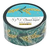 ワールドクラフト マスキングテープ キラキラクリアテープ ゴールド箔 幅20mm Mimosa KCT20-004