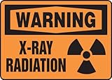Accuform Signs MRAD375XV Adhesive Dura-Vinyl Sign, Legend "WARNING X-RAY RADIATION", 10" Length x 14