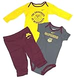 NCAA公式Minnesota Golden Gophers 3 Pieceボディスーツとパンツセット( 18か月）