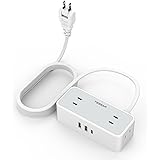 TESSAN 延長コード タイプc付き 2M 電源タップ type c コンセントタップ 4個AC口 １USB-Cポート 2USB-Aポート テーブルタップ 蛸足コンセント スイングプラグ 壁掛け式/卓上に 小型軽量 出張/旅行