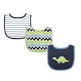 Luvable Friends 3 Piece Drooler Bibs with Fiber Filling, Dinosaur by Luvable Friends