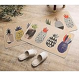 キッチンマット 玄関マット 80*120cm 洗える ２枚セット 滑り止め付 西海岸 オールシーズン使用 滑り止め マット カーペット ウォッシャブル 北欧 秋冬 秋用 冬用 カラー 足ふきマット 玄関マット 吸水 速乾 掃除易い 台所マッ