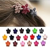 Fireboomoon 40 Pcs Girls Flower Shaped Mini Hair Claws Hair Bangs Hair Pin For Little Girls Mix Colo