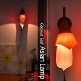 MANJA LAM-0337-RE アジアン照明 ココナッツリーフ 壁掛け アジアンランプ 1 (レッド) LED対応 【間接照明 壁掛け照明 ブラケットライト アジアンテイスト アジアン雑貨】