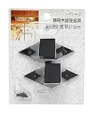 山口安製作所額用木部受金具菱座額受(黒)中37.5mm2個入Y-7114-2