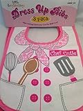 Dress Up GIRL Baby Bibs CHEF CUTIE / PRETTY FLOWER / TUTU CUTE - 3 Pc Set by Little Beginnings [並行輸入
