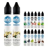 プルプラ 国産 電子タバコ リキッド 便利な目盛付きボトル VAPE リキッド工房 (60ml, バニラカスタード)