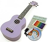 ウクレレ 初心者 入門8点セット ソプラノ マイカイ MKU-1 パープル(PP) Maika'i Aria アリア(カラーバリエーション)(u)
