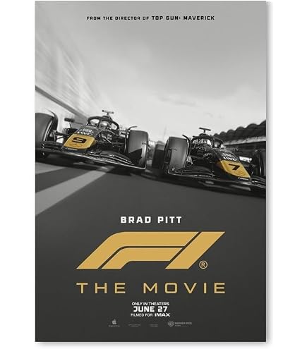 新品　F1 エフワン　海外版 映画館用両面ポスター　ブラッドピット 輸入 小型ポスター写真 米国版 F1/エフワン ブラッドピット Brad Pitt