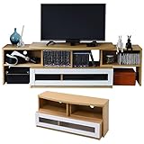 JKプラン コーナーテレビ台 テレビボード テレビラック 伸縮 テレビ台 40型 対応 配線すっきり ひとり暮らしに最適 北欧 TV台 ナチュラル TSFTV0002NAWH