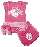 シカゴ・カブスピンクFanatic Bib and Bootie Onesie Set ピンク