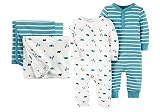 Carter 's Baby BoyカバーオールジャンプスーツとコットンSwaddlingブランケットギフトセットバンドル カラー: ブルー